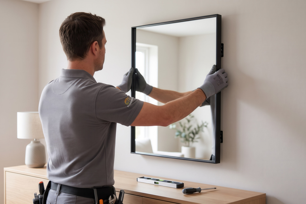 handyman services glasgow hanging mirror